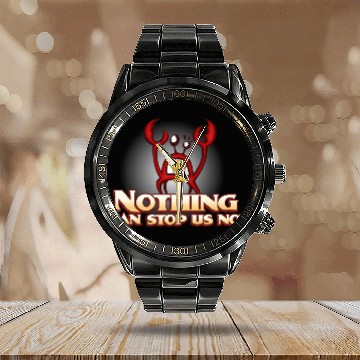 Discover Nothing Can Stop Us Now Crab Calendar Steel Band Watch