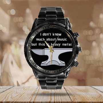 Discover Heavy Metal Music Calendar Steel Band Watch
