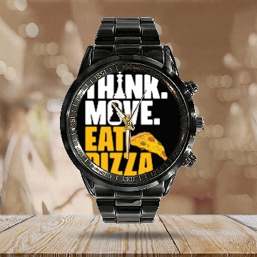 Discover Funny Board Game Grandmaster For A Pizza Lover Calendar Steel Band Watch