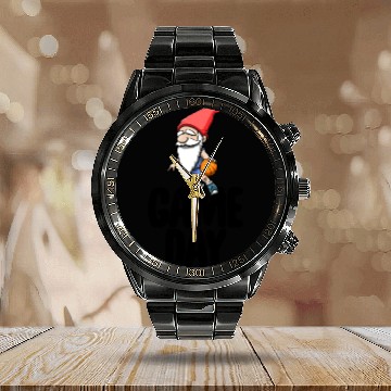 Discover Game Day Calendar Steel Band Watch