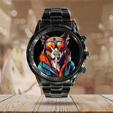 Discover Street Style Dog | Dog Lovers Calendar Steel Band Watch