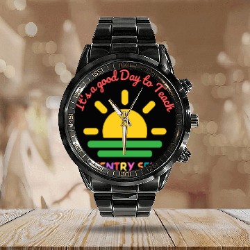 Discover It's A Good Day To Teach Back To School Teacher Calendar Steel Band Watch