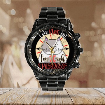 Discover Pi Day Math Lover I m Not Fat I m Just Fluffy Calendar Steel Band Watch