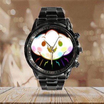 Discover Colorful Rainbow Cloud Lgbtq Lesbian Gay Pride Calendar Steel Band Watch
