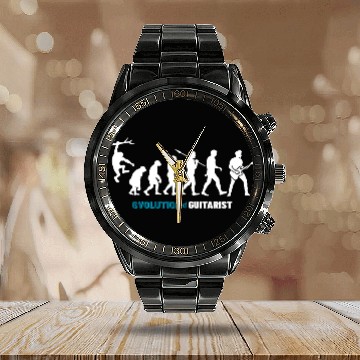 Discover Evolution of Guitarist Calendar Steel Band Watch