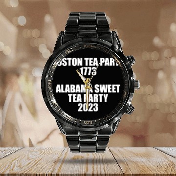Discover Sweet Tea Party Calendar Steel Band Watch