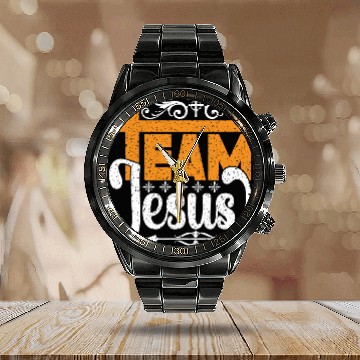 Discover Team Jesus Love Jesus Christian Christmas Calendar Steel Band Watch