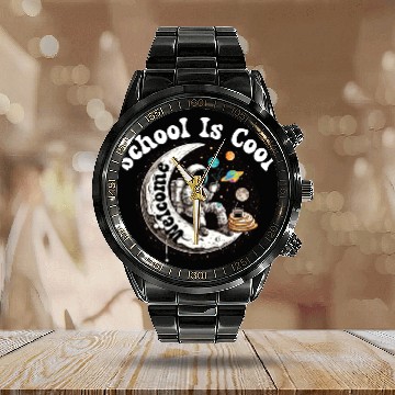 Discover Welcome, School is Cool, Science Teacher, Calendar Steel Band Watch