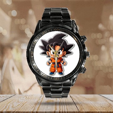Discover Goku Sticker Happy Bold Colors art toy style Calendar Steel Band Watch