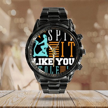 Discover Spin It Like You Stole It Gym Workout Muscle Stati Calendar Steel Band Watch