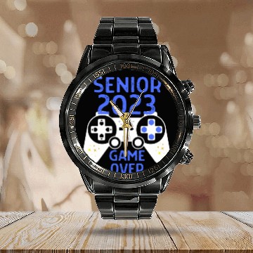 Discover Class Of 2023 Senior Video Game Over School Gamer Calendar Steel Band Watch