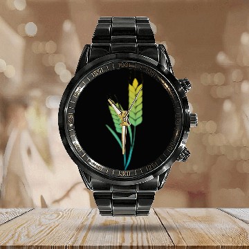 Discover Green Grass Calendar Steel Band Watch