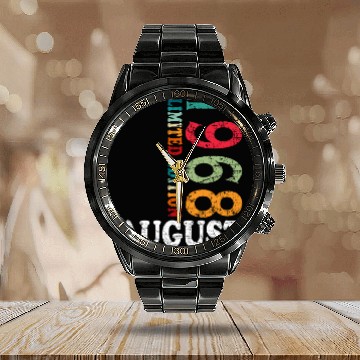 Discover august 1968 Anniversary august 1968 august Calendar Steel Band Watch