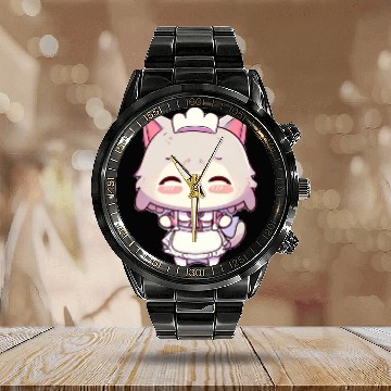 Discover Yuki Kawaii Cat Maid Anime Manga Calendar Steel Band Watch