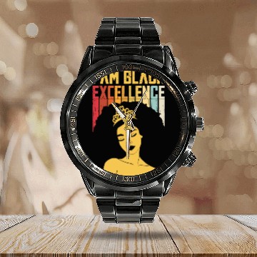 Discover I Am Black History Month African American For Calendar Steel Band Watch