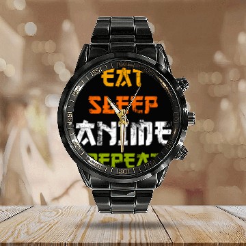 Discover Eat Sleep Anime Repeat Japanese Ga Japan Calendar Steel Band Watch