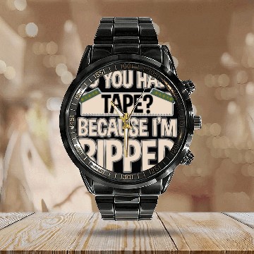 Discover Do You Have Tape Because I'm Ripped 2 Calendar Steel Band Watch