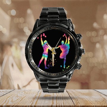 Discover Ballet Dance Couple Woman Ballerina Calendar Steel Band Watch