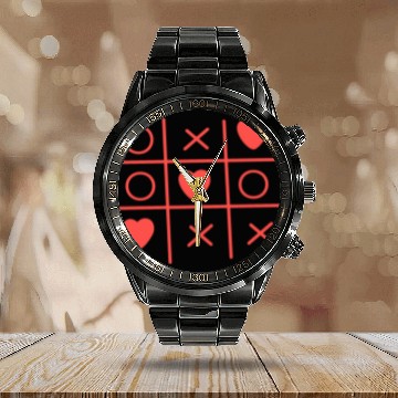 Discover Cool Valentine s Day Criss Cross Heart Calendar Steel Band Watch