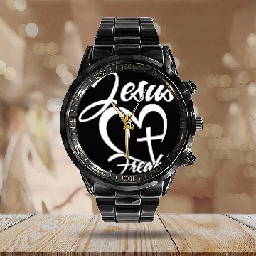 Discover Jesus Freak Love Jesus Christian Christmas Calendar Steel Band Watch