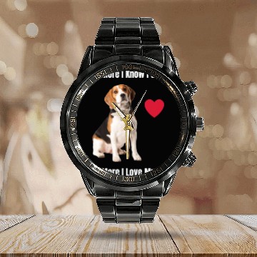 Discover The More I Know People, The More I Love My Beagle Calendar Steel Band Watch