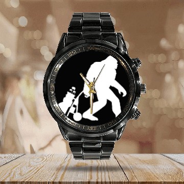 Discover Golf Bigfoot Funny Golfing Big Hitter Awesome T Sh Calendar Steel Band Watch