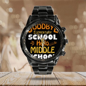 Discover Back To School Gift Elementary School Graduation Calendar Steel Band Watch