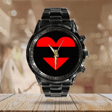 Discover Heart I love me Calendar Steel Band Watch