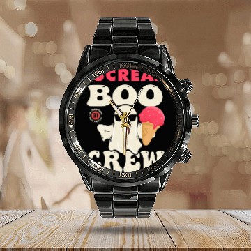 Discover I Scream Boo Crew Spooky Ice Cream Halloween Calendar Steel Band Watch
