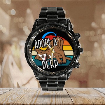 Discover Pit Bull Lover Adopt A Derp Dog Rescue Calendar Steel Band Watch