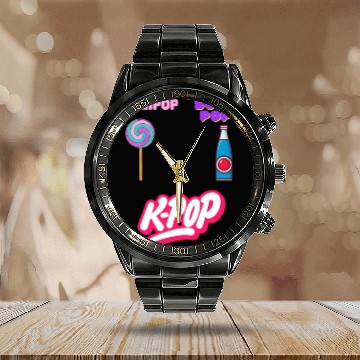 Discover LoliPop SodaPop K Pop Calendar Steel Band Watch