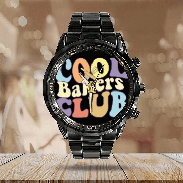 Discover Cool Bakers Club Baking Team Pastry Chef Baker Calendar Steel Band Watch