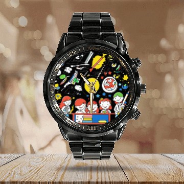 Discover Back to school Calendar Steel Band Watch