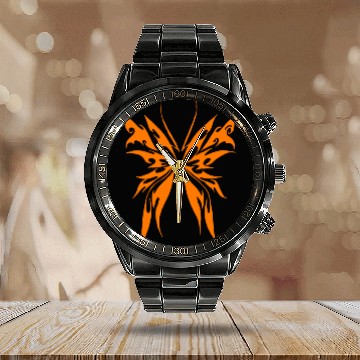 Discover Cool Cyber Butterfly Cybersigilism For A Geometric Calendar Steel Band Watch