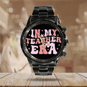 Discover In My Teacher Era Calendar Steel Band Watch