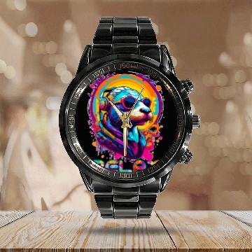 Discover Relax Seal Calendar Steel Band Watch