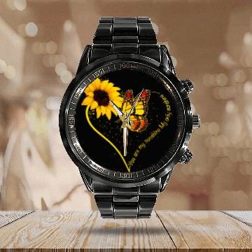 Discover Butterfly You Are My Sunshine My Only Sunshine Calendar Steel Band Watch