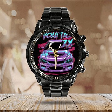 Discover Lancer Evolution Ix Neon Theme Calendar Steel Band Watch