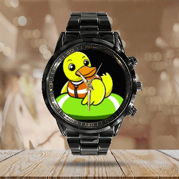 Discover A Lazy Duck Is Swimming Calendar Steel Band Watch