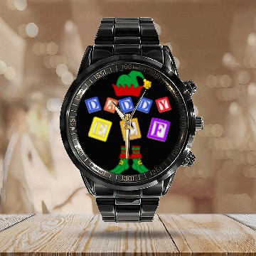 Discover daddy elf Calendar Steel Band Watch