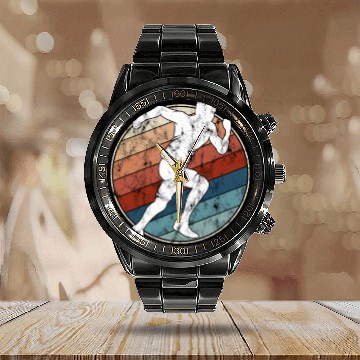 Discover Running Retro Style Calendar Steel Band Watch