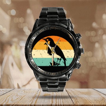 Discover Bird Chirp Art Budgie Sparrow Canary Hummingbird Calendar Steel Band Watch