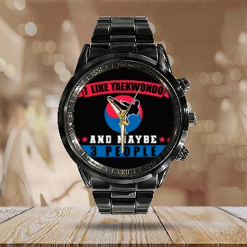 Discover TKD Korean Martial Arts Tae Kwon Calendar Steel Band Watch