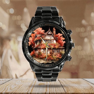 Discover Wild Flowers Calendar Steel Band Watch Design - Funny gift