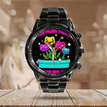 Discover Tulip Gardening Cute Calendar Steel Band Watch