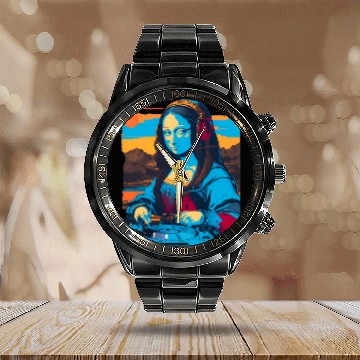 Discover Dj Mona Lisa Calendar Steel Band Watch