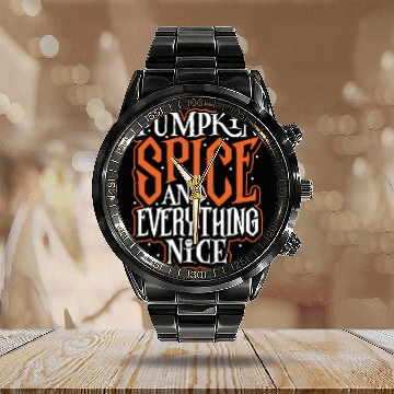 Discover Scary Pumpkin Halloween Costume Autumn Fall Gift Calendar Steel Band Watch