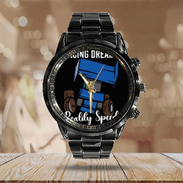 Discover Sprint Car Mom Dirt Track Racing Racing Race Day Calendar Steel Band Watch