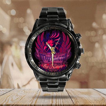 Discover Mythical By Nature Purple Phoenix Calendar Steel Band Watch