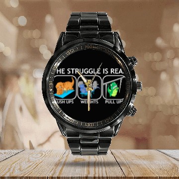 Discover Dinosaur Hate Push Postal Service Calendar Steel Band Watch